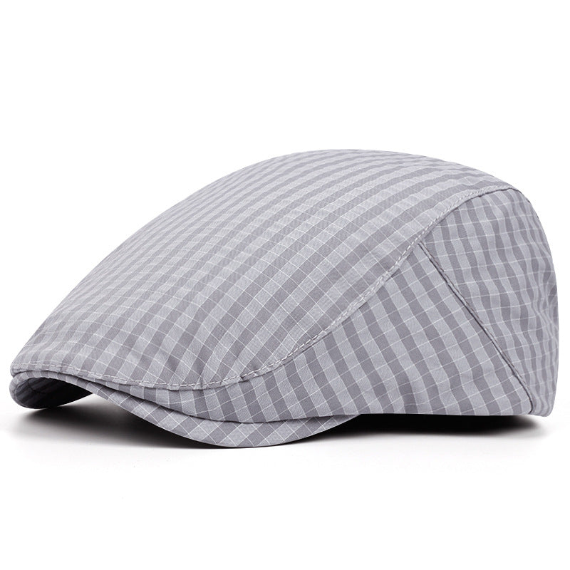 Casquette Légère à Motif Quadrillé