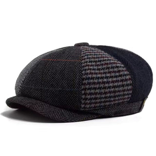 Casquette en Laine Patchwork