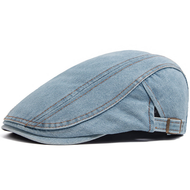 Casquette en Denim Surpiqué