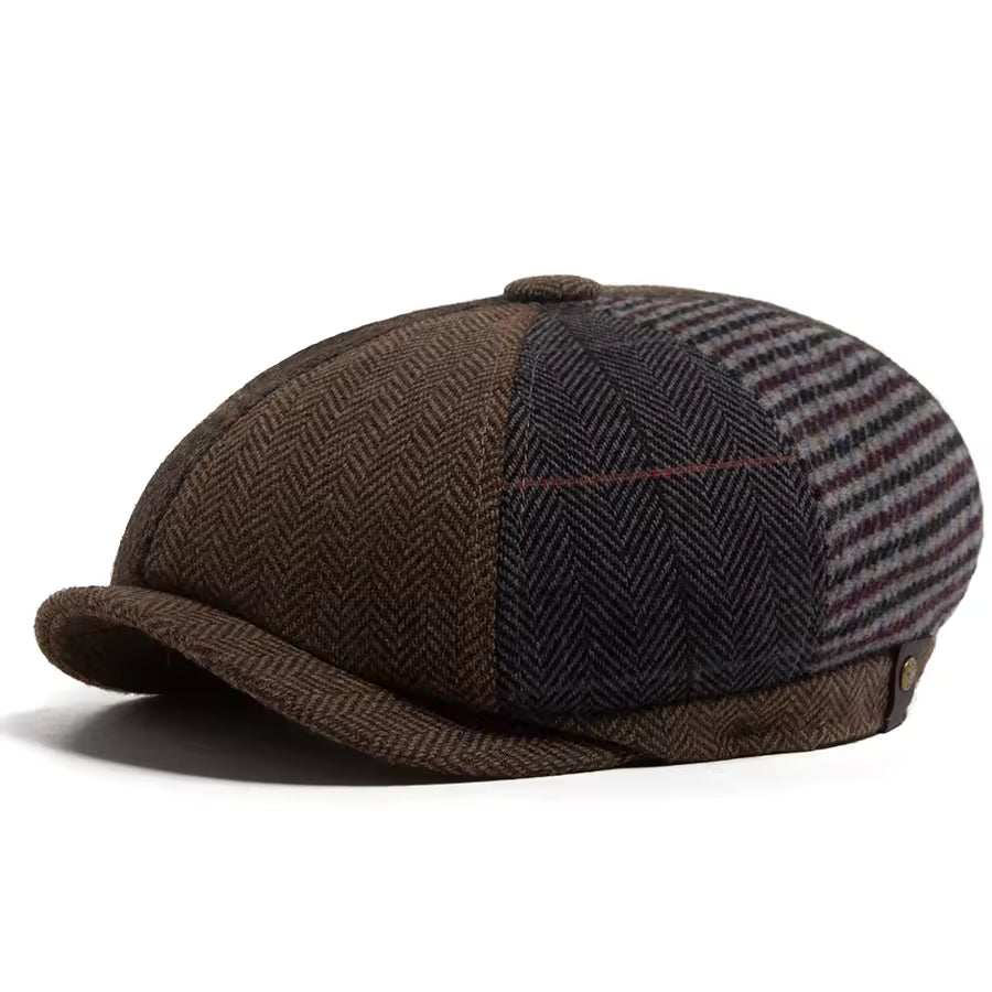 Casquette en Laine Patchwork