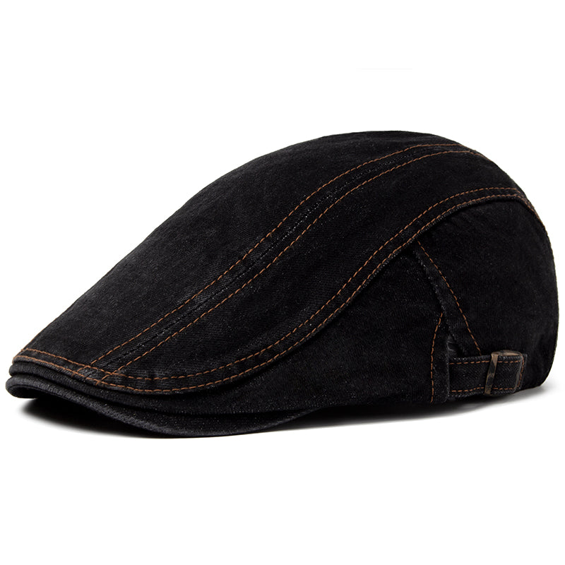 Casquette en Denim Surpiqué