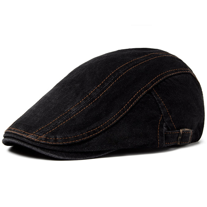 Casquette en Denim Surpiqué