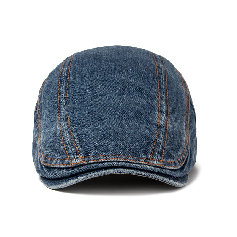 Casquette en Denim Surpiqué