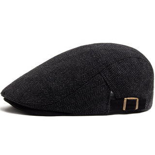 Casquette Chauffeur en Laine à Chevrons