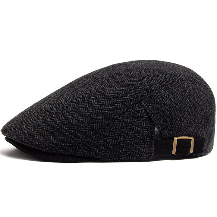 Casquette Chauffeur en Laine à Chevrons