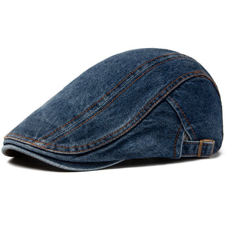 Casquette en Denim Surpiqué
