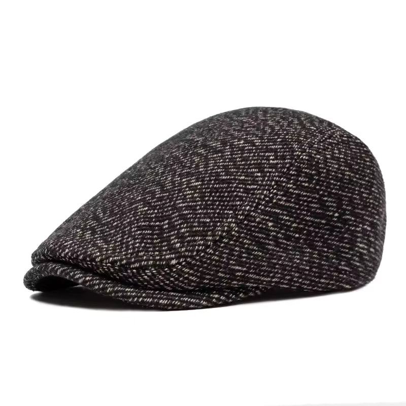 Casquette Plate en Tweed