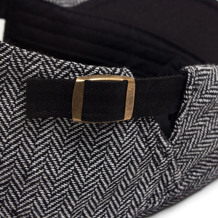 Casquette Chauffeur en Laine à Chevrons