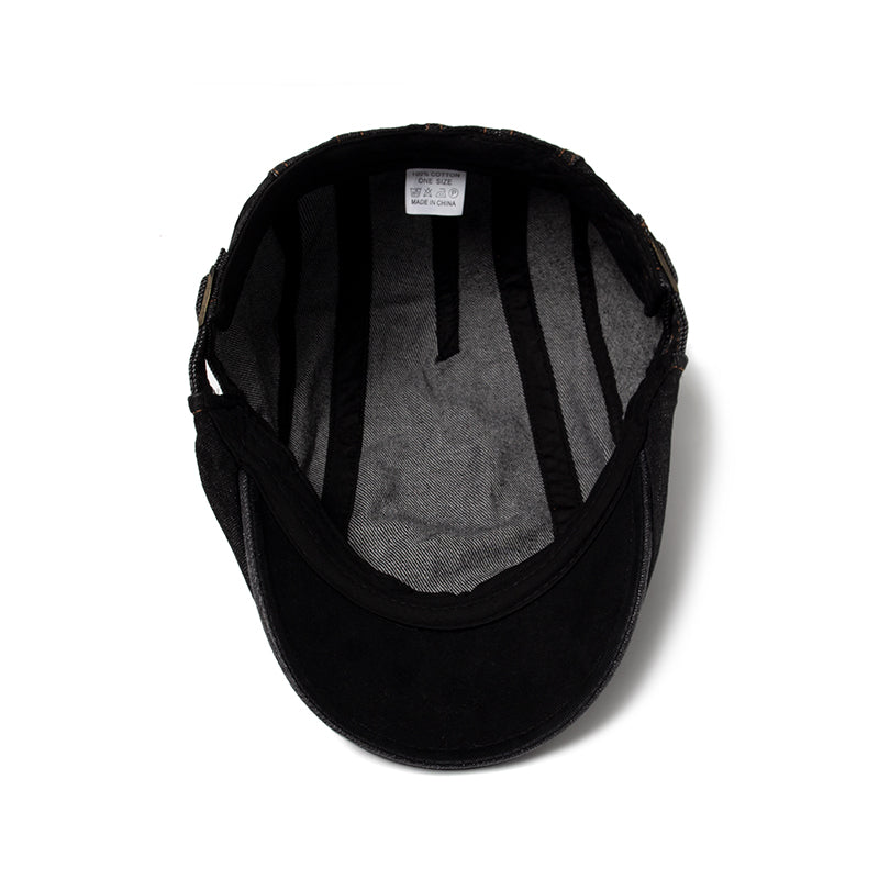 Casquette en Denim Surpiqué