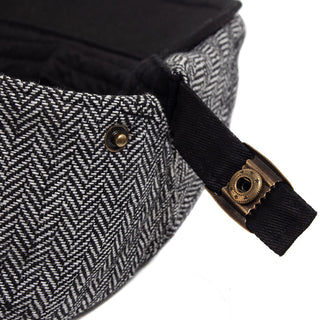 Casquette Chauffeur en Laine à Chevrons