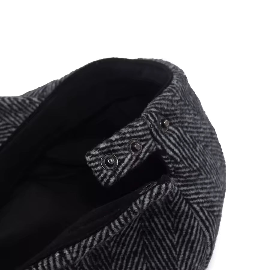 Casquette en Laine à Chevrons